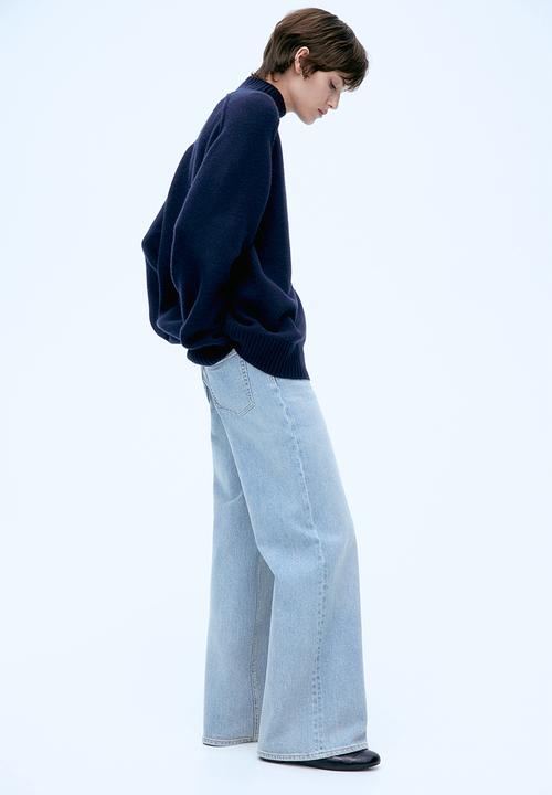 H&M - Wide high jeans - light denim blue 