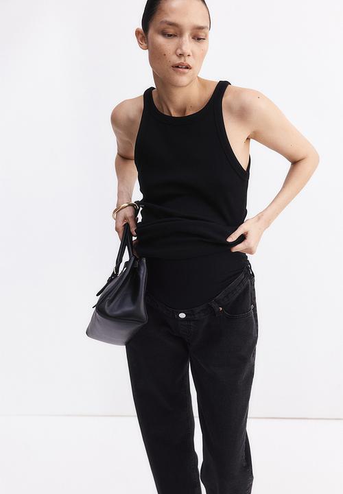 H&M - Mama slim mom ankle jeans - black