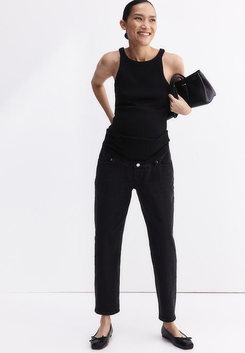 H&M - Mama slim mom ankle jeans - black