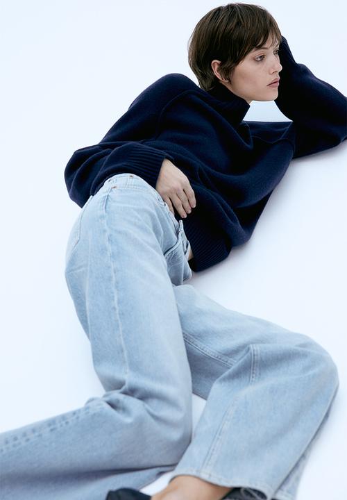 H&M - Wide high jeans - light denim blue 