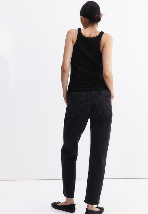 H&M - Mama slim mom ankle jeans - black