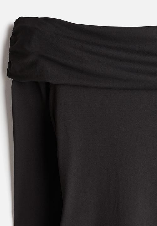 H&M - Off-the-shoulder bodycon dress - black