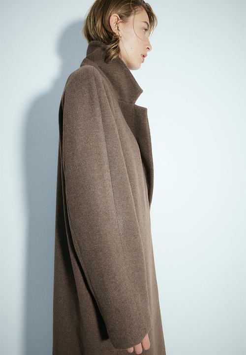 H&M - Double-breasted coat - dark brown