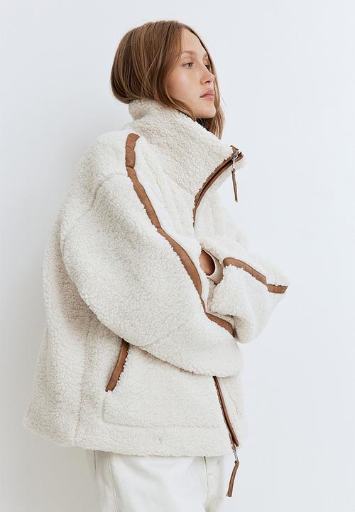 H&M - Teddy jacket - cream