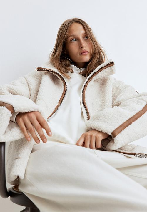 H&M - Teddy jacket - cream