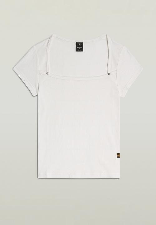 G-STAR - Sweet Heart Slim Top Wmn - Light Chalk