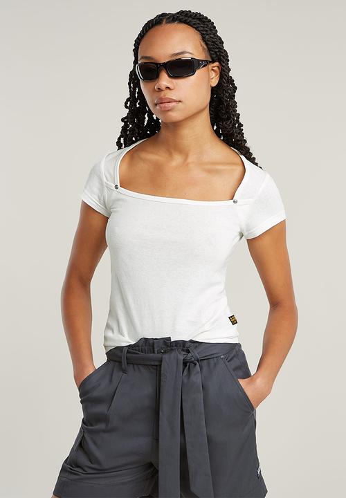 G-STAR - Sweet Heart Slim Top Wmn - Light Chalk