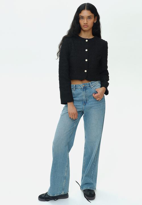 H&M - Short bouclé jacket - black