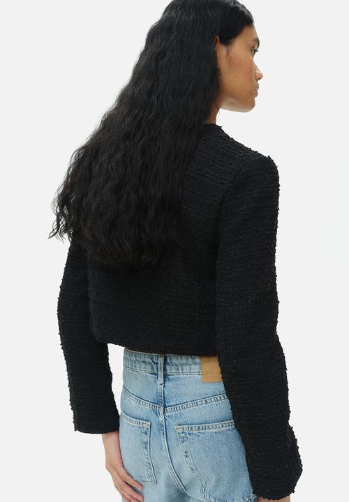 H&M - Short bouclé jacket - black