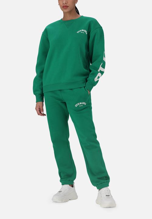 Steve Madden - Amelia oversized crew neck fleece sweat - emerald