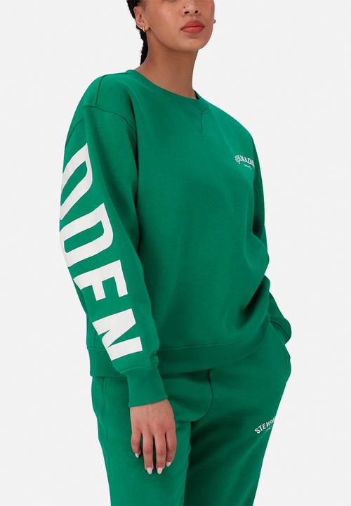 Steve Madden - Amelia oversized crew neck fleece sweat - emerald