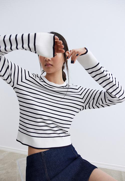 H&M - Fine-knit jumper - cream striped