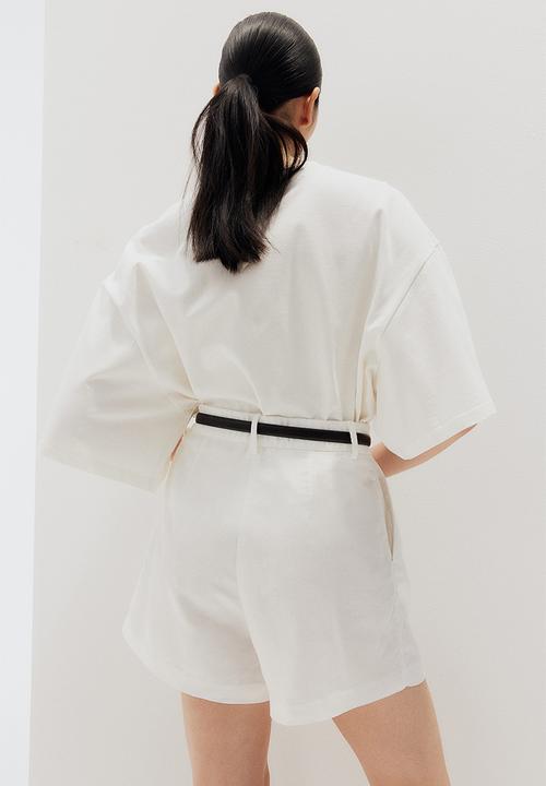H&M - Linen-blend shorts - white