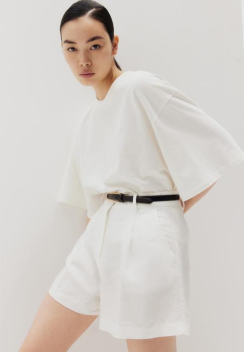 H&M - Linen-blend shorts - white