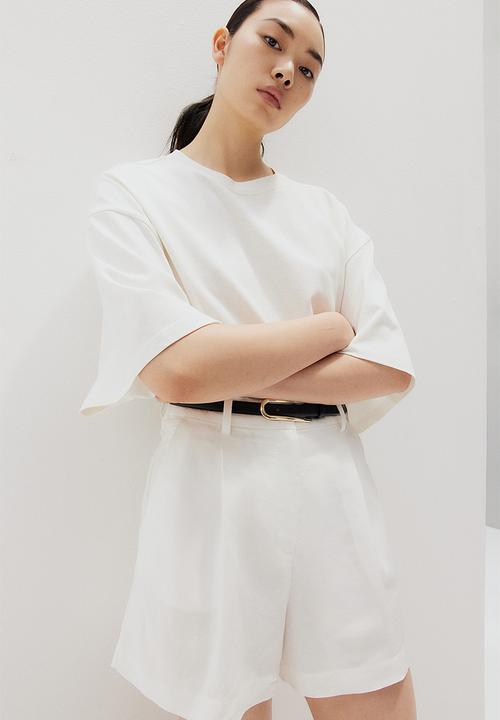 H&M - Linen-blend shorts - white
