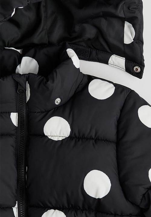 H&M - Water-repellent puffer jacket - black/spotted