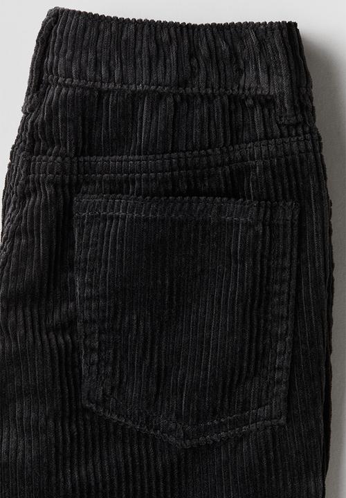 H&M - Cotton corduroy trousers - vintage black
