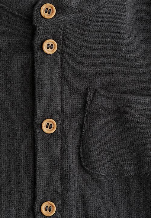 H&M - Grandad jersey shirt - dark grey