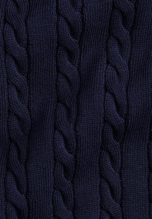 H&M - Cable-knit cotton jumper - navy blue