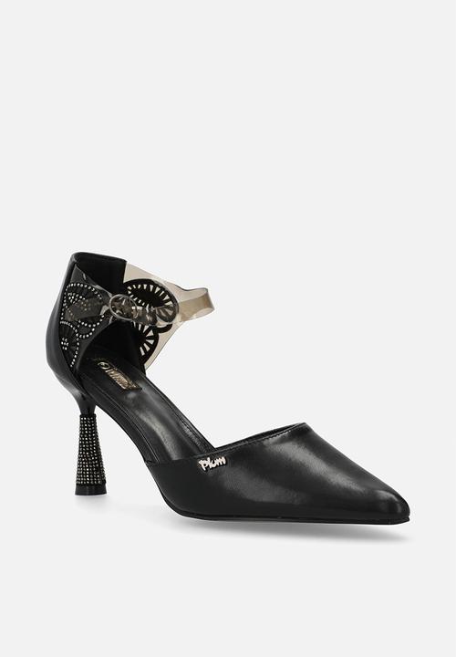 Plum - Kelsey ankle strap - black