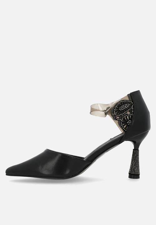 Plum - Kelsey ankle strap - black