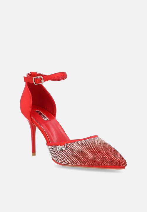Plum - Elise  ankle strap - red