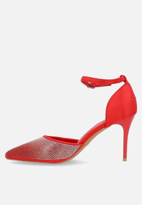 Plum - Elise  ankle strap - red