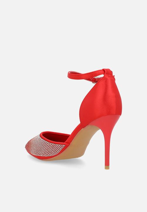 Plum - Elise  ankle strap - red