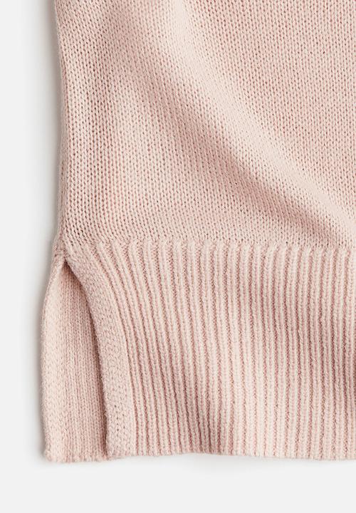 H&M - Fine-knit turtleneck jumper - light dusty pink