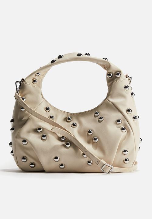 H&M - Studded crossbody bag - light beige