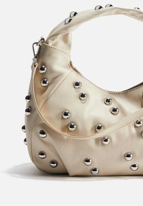 H&M - Studded crossbody bag - light beige
