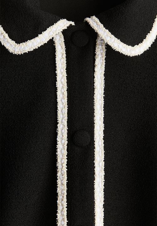H&M - Collared cardigan - black