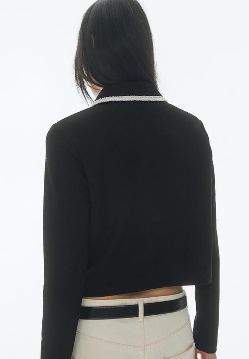 H&M - Collared cardigan - black