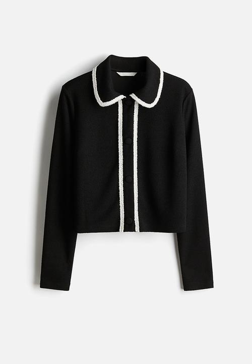H&M - Collared cardigan - black