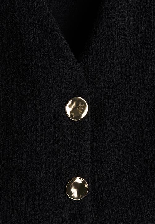H&M - Bouclé waistcoat - black