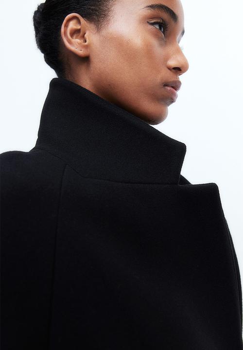 H&M - Double-breasted coat - black