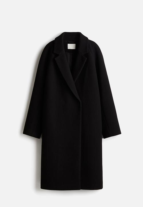 H&M - Double-breasted coat - black