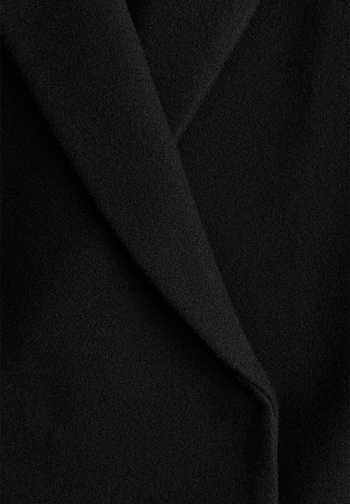 H&M - Double-breasted coat - black