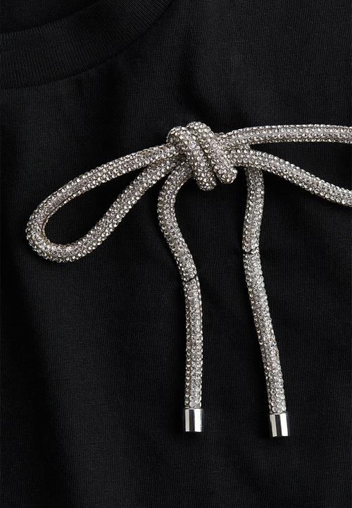 H&M - Embellished t-shirt - black