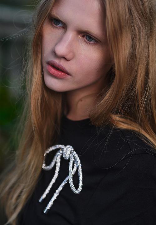 H&M - Embellished t-shirt - black