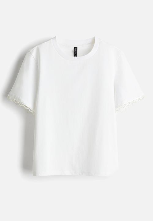H&M - Embellished t-shirt - white