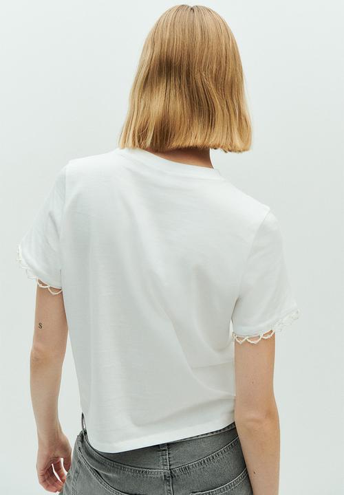 H&M - Embellished t-shirt - white