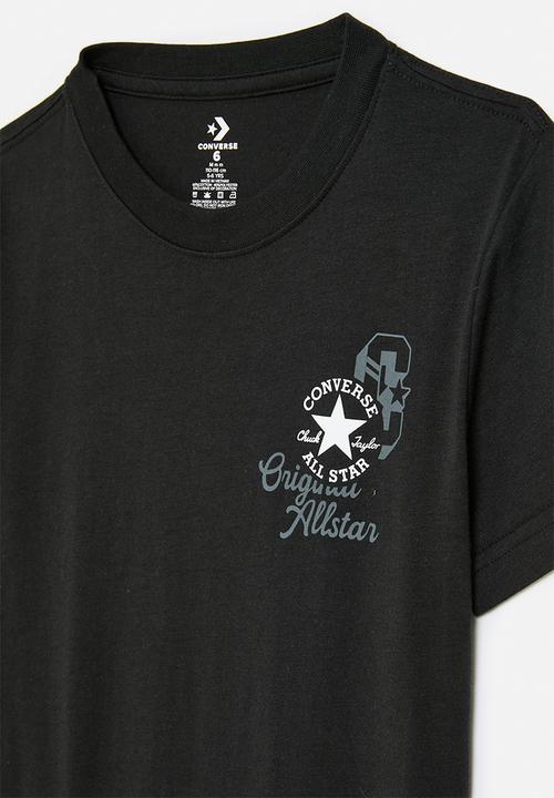 Converse - Converse retro front back logo tee - black1