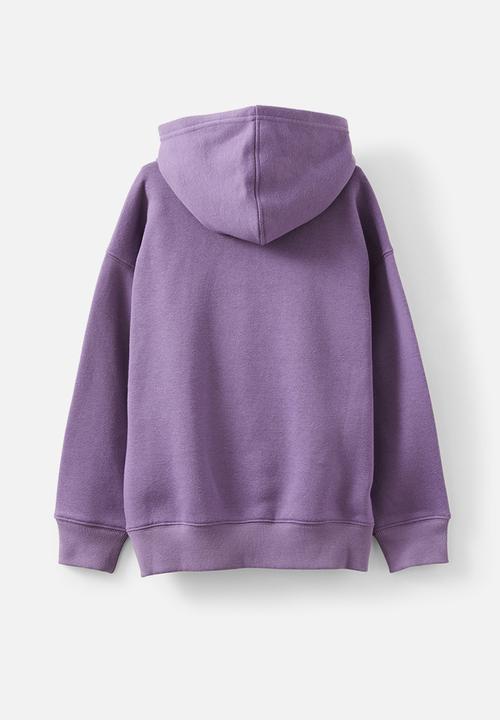 Cotton On - Sammy oversize hoodie - dark mauve/outdoor club