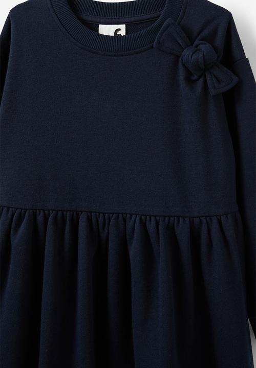 Cotton On - Sammy fleece dress - squid ink/cherry