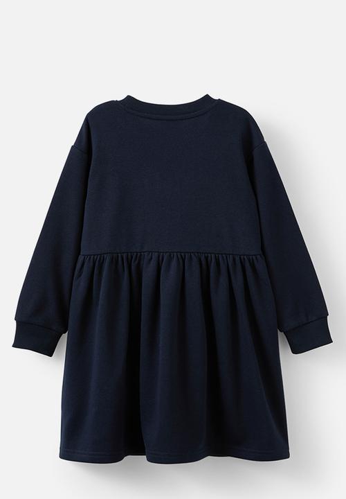 Cotton On - Sammy fleece dress - squid ink/cherry