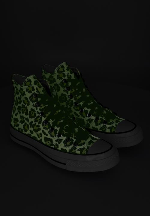 Converse - Chuck 70 hi - egret/light fawn/black  glow in the darchive prints