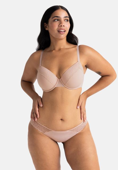 DORINA - Plus Amora 2 pack brief - beige/purple