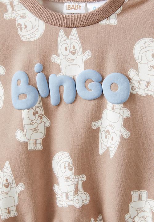 Cotton On - Riley sweater lcn - lcn blu oatmilk/bingo