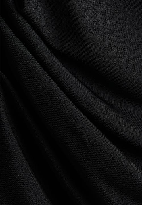 H&M - Draped jersey top - black